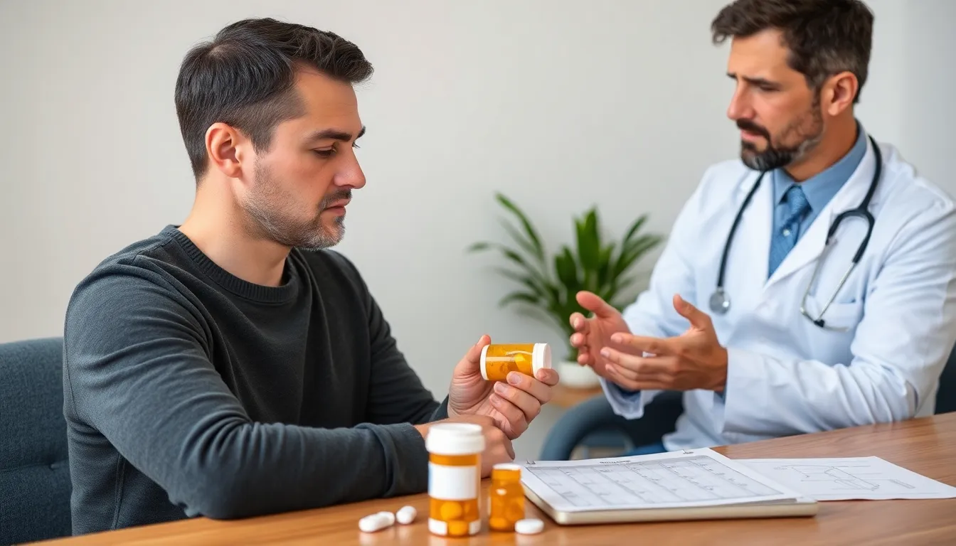 Patiënt krijgt medisch advies over medicatie. Een mogelijke bijwerking die wordt besproken, zijn brain zaps.